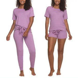 NWT Felina Women's 3 Piece Pajama Set Lounge Set Purple Size 2XL $75 YY002